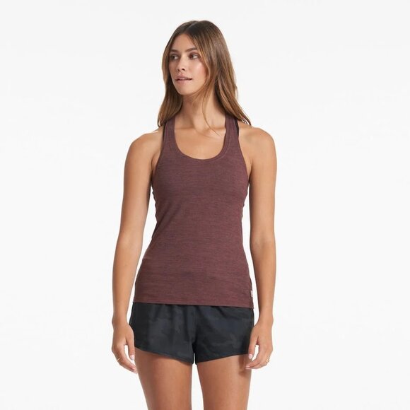 VUORI Lux Performance Heather Purple Full Length Racerback Tank, Size M - Picture 1 of 11